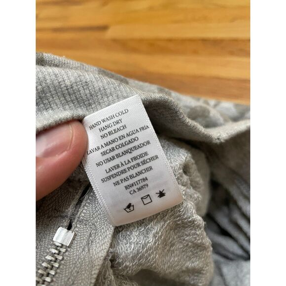 Rails Marlo Women's M Gray Sweatshirt Cotton Leopard Print Side Zip Minimalist - Picture 6 of 10